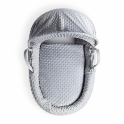 Clair De Lune Dimple White Wicker Moses Basket