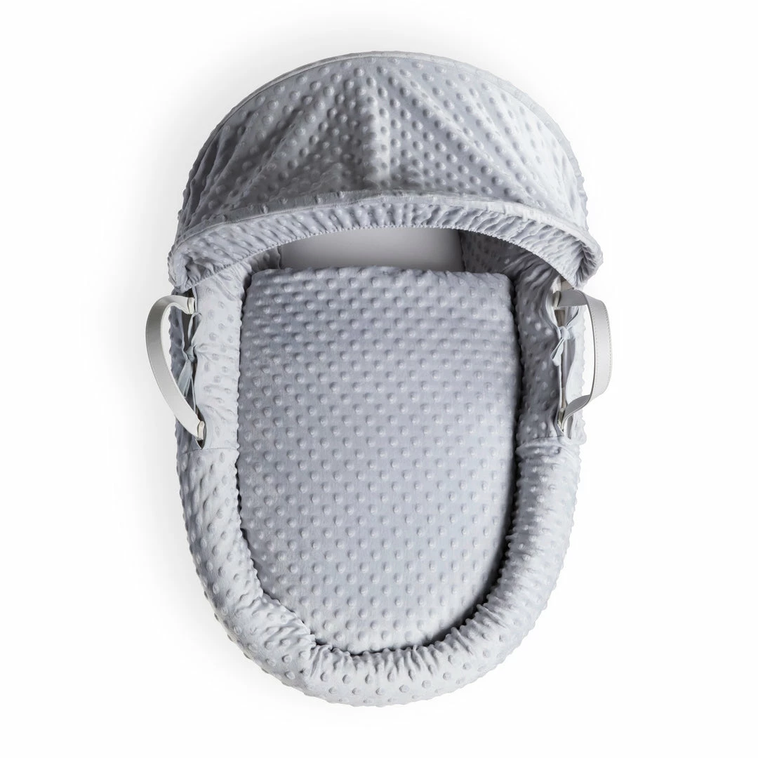 Clair De Lune Dimple White Wicker Moses Basket