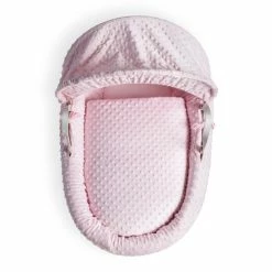 Clair De Lune Dimple White Wicker Moses Basket