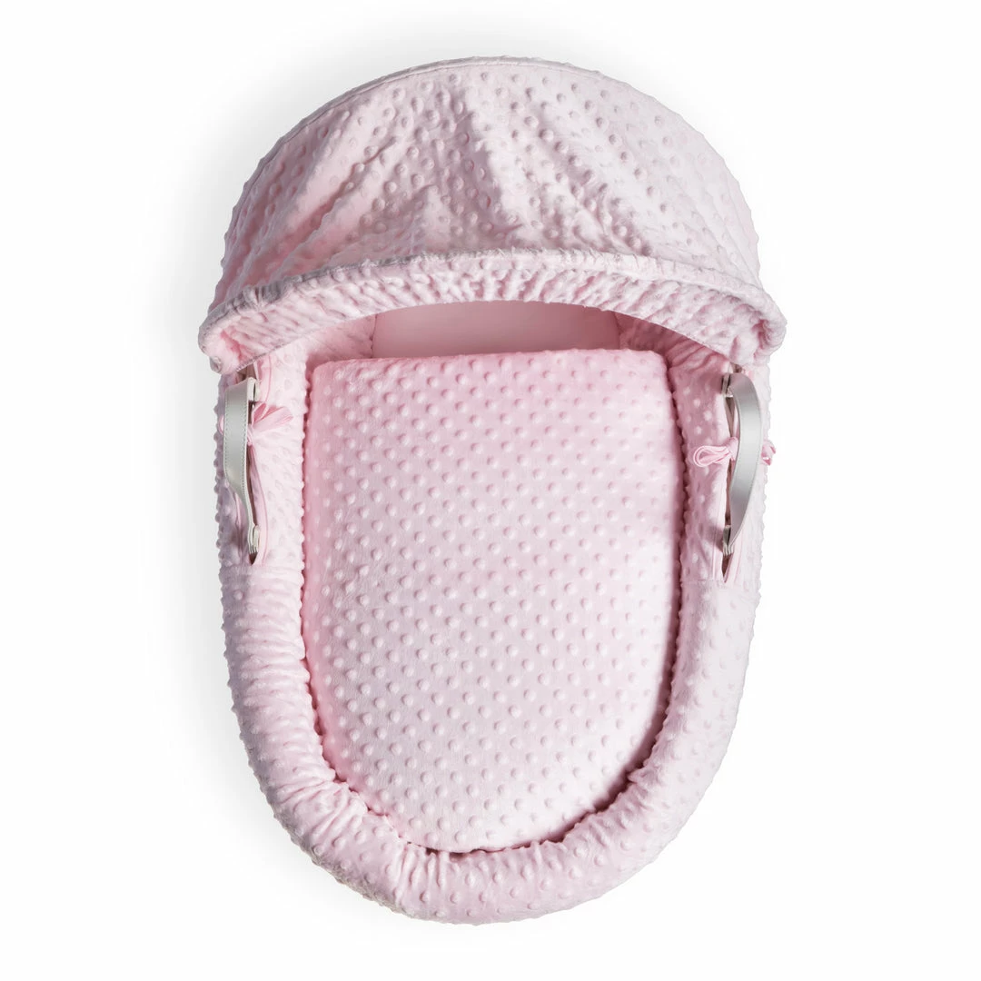 Clair De Lune Dimple White Wicker Moses Basket