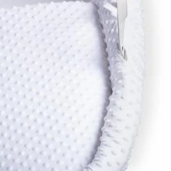 Clair De Lune Dimple White Wicker Moses Basket