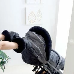 Clair De Lune Pushchair & Travel Deluxe Universal Pushchair/Pram Faux Fur Mittens