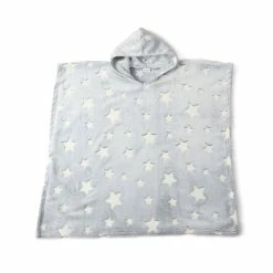 Komfies By Clair De Lune Dressing Gowns & Ponchos Komfies Star Glow In The Dark Poncho (18 Months - 3 Years)