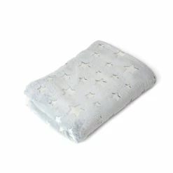 Clair De Lune Star Glow In The Dark Throw Cosy Blankets