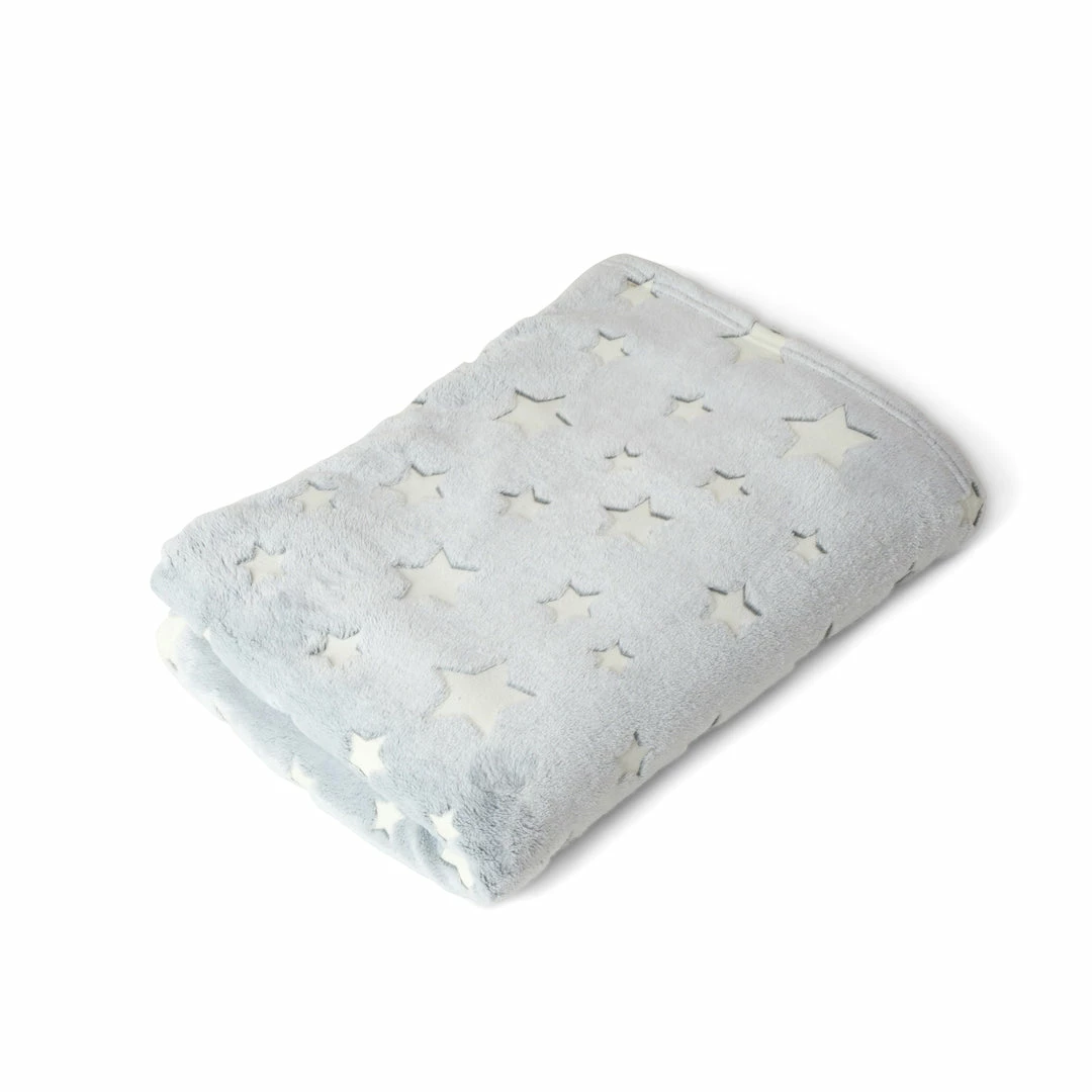 Clair De Lune Star Glow In The Dark Throw Cosy Blankets