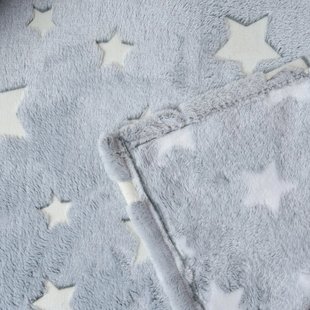 Clair De Lune Star Glow In The Dark Throw Cosy Blankets