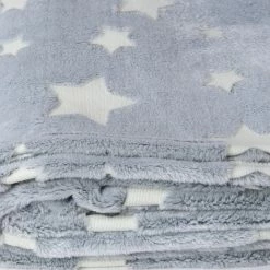 Clair De Lune Star Glow In The Dark Throw Cosy Blankets