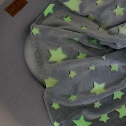 Clair De Lune Star Glow In The Dark Throw Cosy Blankets