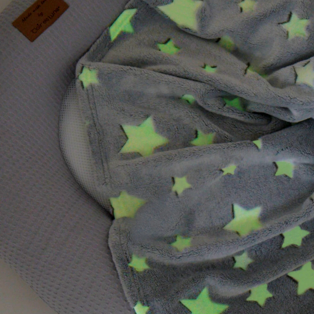 Clair De Lune Star Glow In The Dark Throw Cosy Blankets
