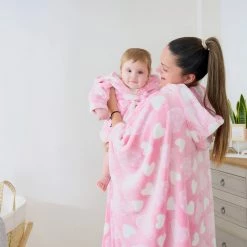 Clair De Lune Komfies Plush Heart Baby Dressing Gown Bathing & Feeding