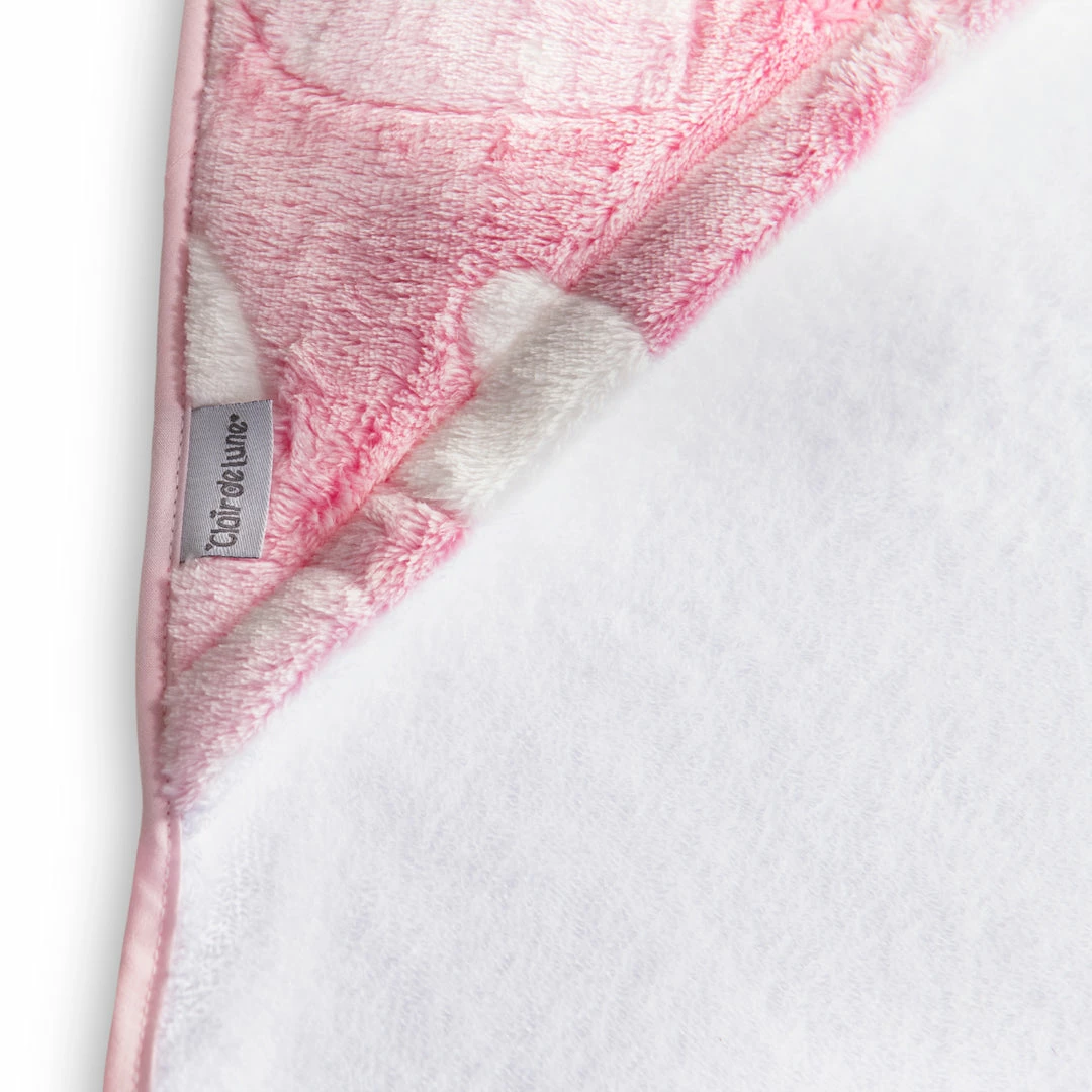 Clair De Lune Heart Fleece Hooded Towel Bathing & Feeding