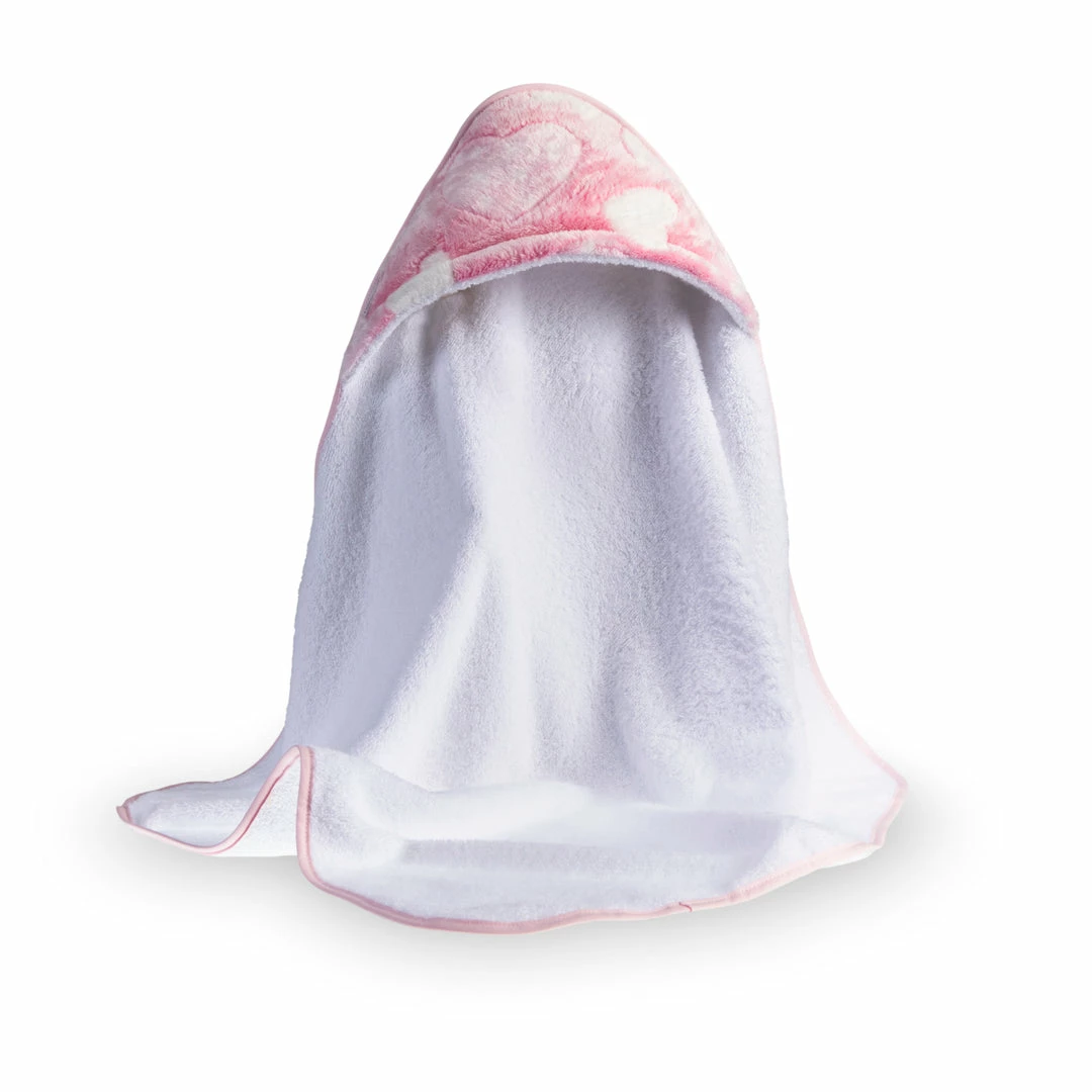 Clair De Lune Heart Fleece Hooded Towel Bathing & Feeding