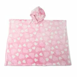 Komfies By Clair De Lune Komfies Heart Fleece Adult Poncho Cosy Blankets
