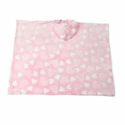 Komfies By Clair De Lune Komfies Heart Fleece Adult Poncho Cosy Blankets