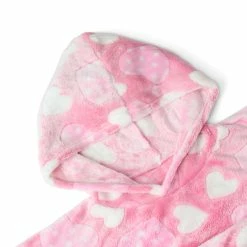 Komfies By Clair De Lune Komfies Heart Fleece Adult Poncho Cosy Blankets