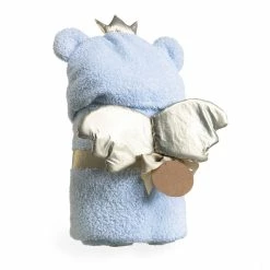 Clair De Lune Cosy Blankets Little Bear Hooded Blanket In Blue