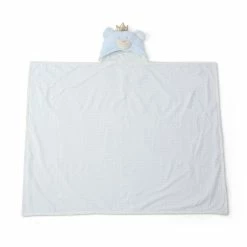 Clair De Lune Cosy Blankets Little Bear Hooded Blanket In Blue
