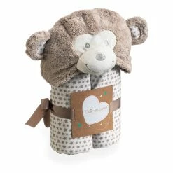Clair De Lune Little Monkey Hooded Blanket Cosy Blankets
