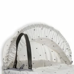 Clair De Lune Lullaby Hearts Grey Wicker Moses Basket Moses Baskets & Stands