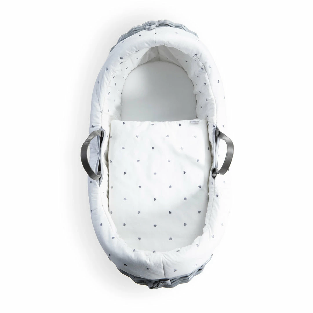 Clair De Lune Lullaby Hearts Wrapover® Noah Pod® Bedding Set Moses Basket Dressings