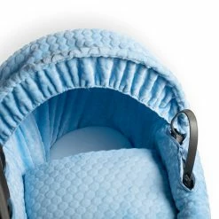 Clair De Lune Marshmallow Grey Wicker Moses Basket