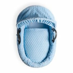 Clair De Lune Marshmallow Grey Wicker Moses Basket