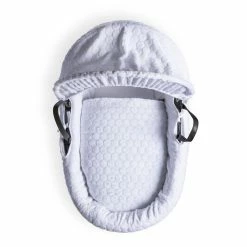 Clair De Lune Marshmallow Grey Wicker Moses Basket