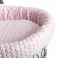 Clair De Lune Marshmallow Grey Wicker Moses Basket