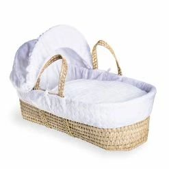Clair De Lune Marshmallow Palm Moses Basket