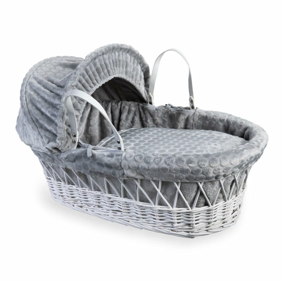 Clair De Lune Moses Baskets & Stands Marshmallow White Wicker Moses Basket