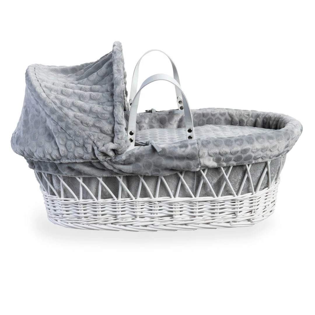 Clair De Lune Moses Baskets & Stands Marshmallow White Wicker Moses Basket