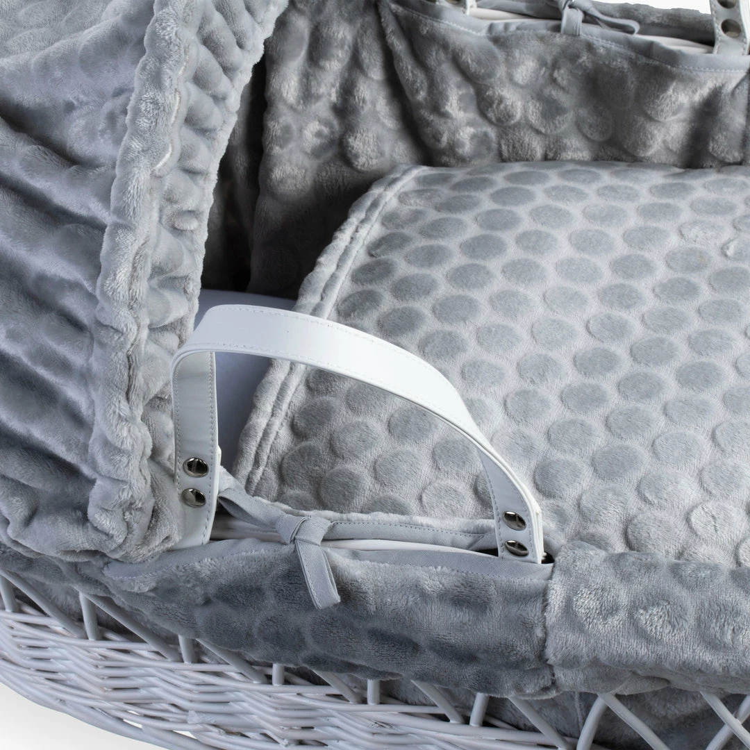 Clair De Lune Moses Baskets & Stands Marshmallow White Wicker Moses Basket