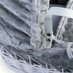 Clair De Lune Moses Baskets & Stands Marshmallow White Wicker Moses Basket