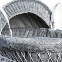 Clair De Lune Moses Baskets & Stands Marshmallow White Wicker Moses Basket