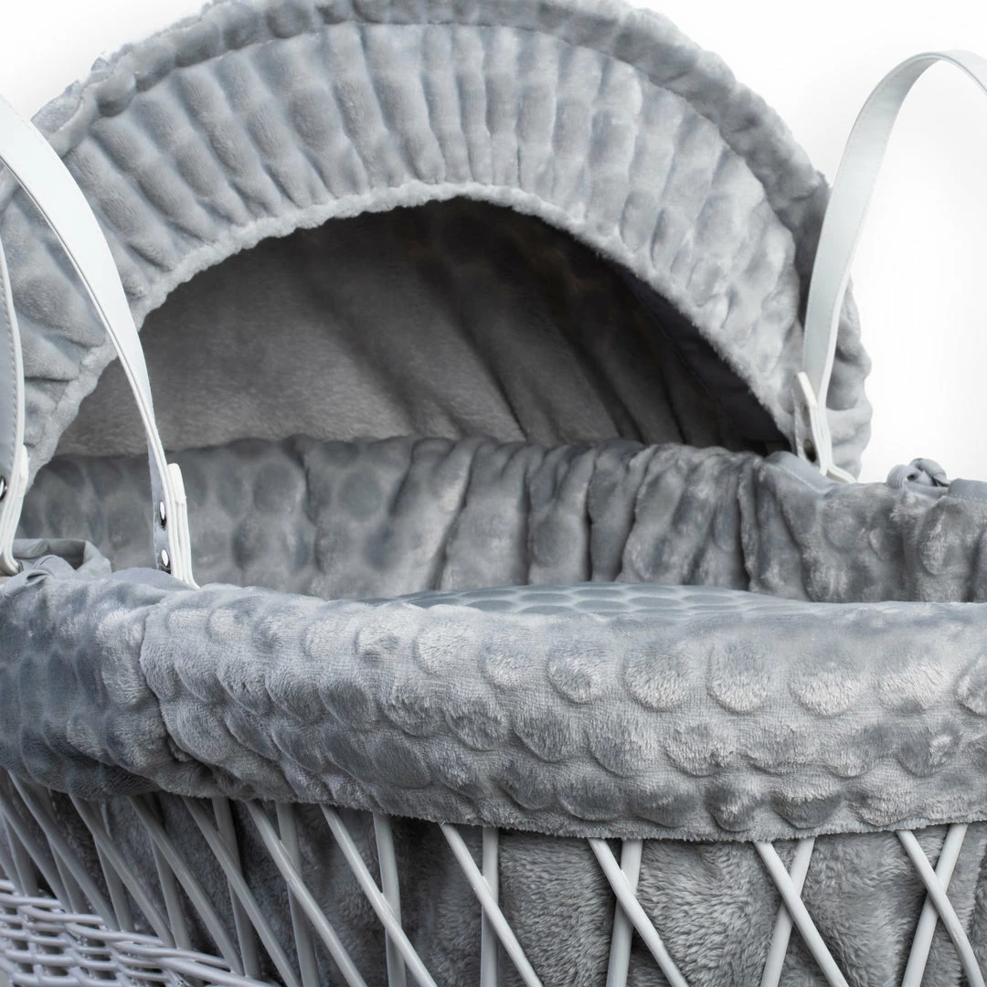 Clair De Lune Moses Baskets & Stands Marshmallow White Wicker Moses Basket