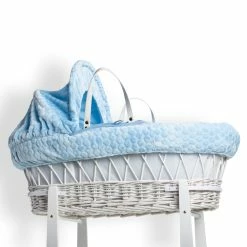 Clair De Lune Moses Baskets & Stands Marshmallow White Wicker Moses Basket