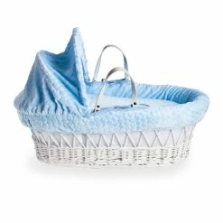 Clair De Lune Moses Baskets & Stands Marshmallow White Wicker Moses Basket
