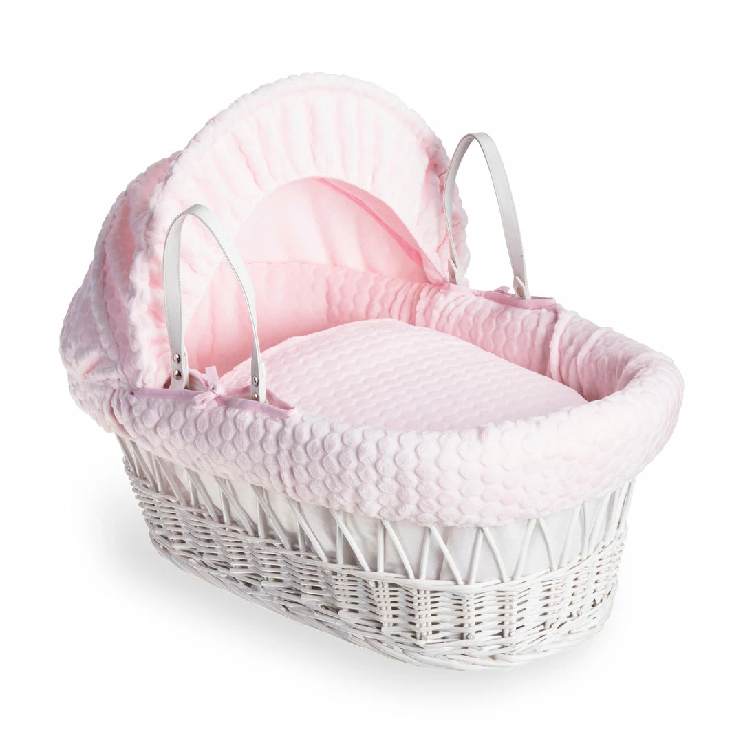 Clair De Lune Moses Baskets & Stands Marshmallow White Wicker Moses Basket