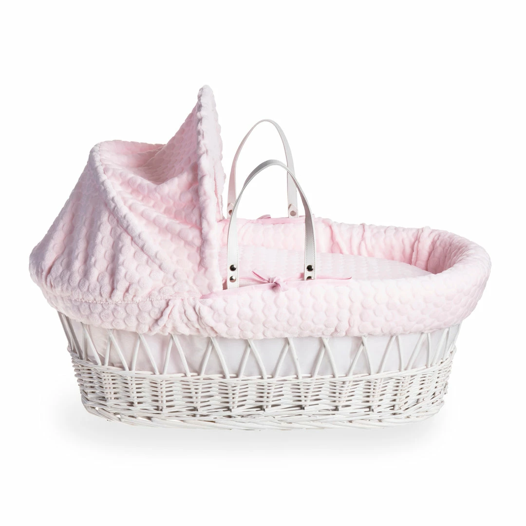 Clair De Lune Moses Baskets & Stands Marshmallow White Wicker Moses Basket