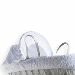 Clair De Lune Moses Baskets & Stands Marshmallow White Wicker Moses Basket
