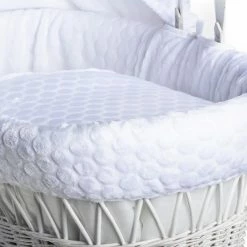 Clair De Lune Moses Baskets & Stands Marshmallow White Wicker Moses Basket