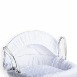 Clair De Lune Moses Baskets & Stands Marshmallow White Wicker Moses Basket