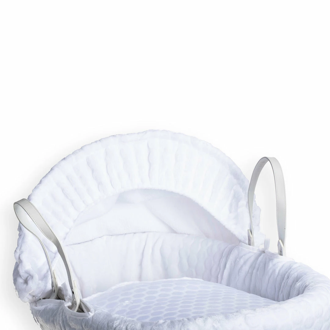 Clair De Lune Moses Baskets & Stands Marshmallow White Wicker Moses Basket