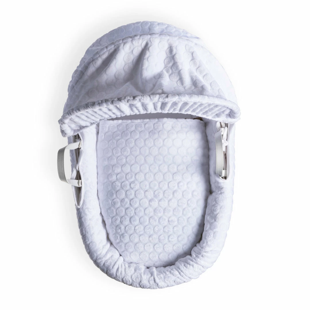 Clair De Lune Moses Baskets & Stands Marshmallow White Wicker Moses Basket