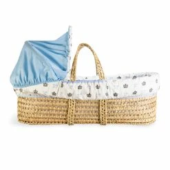 Clair De Lune Moses Baskets & Stands Rachel Riley My Little Prince Palm Moses Basket
