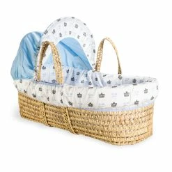 Clair De Lune Moses Baskets & Stands Rachel Riley My Little Prince Palm Moses Basket