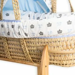 Clair De Lune Moses Baskets & Stands Rachel Riley My Little Prince Palm Moses Basket