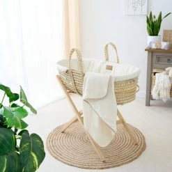 Clair De Lune Moses Baskets & Stands Organic Palm Moses Basket