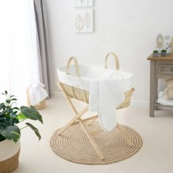 Clair De Lune Scandi Palm Moses Basket