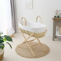 Clair De Lune Scandi Palm Moses Basket
